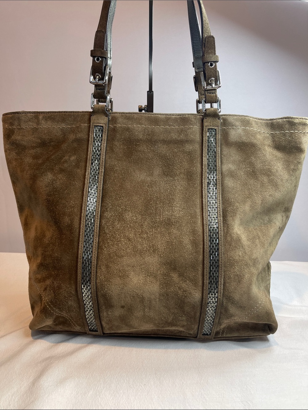 Coach G05J-8B32 Vintage Suede Brown Leatherware 1941 Y2K Shoulder Bag - Picture 4 of 10